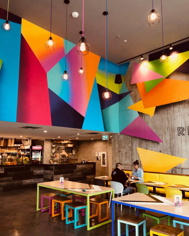 Colourful Interior of Reset Cafe