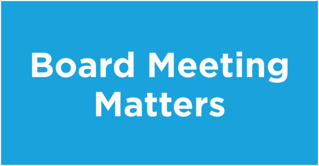 Board Meeting Matters
