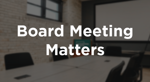 Board Meeting Matters